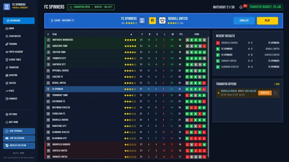 Кадър от Foosball Manager