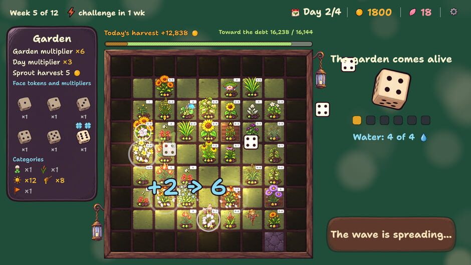 Dicebloom screenshot 2