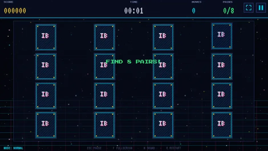 Кадър от Memory Match: 16-Bit Edition