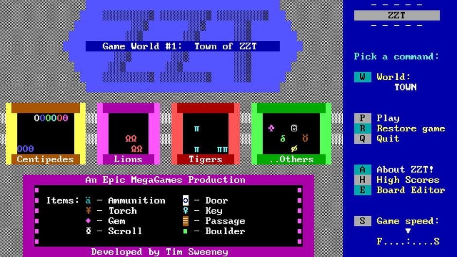 ZZT screenshot 1