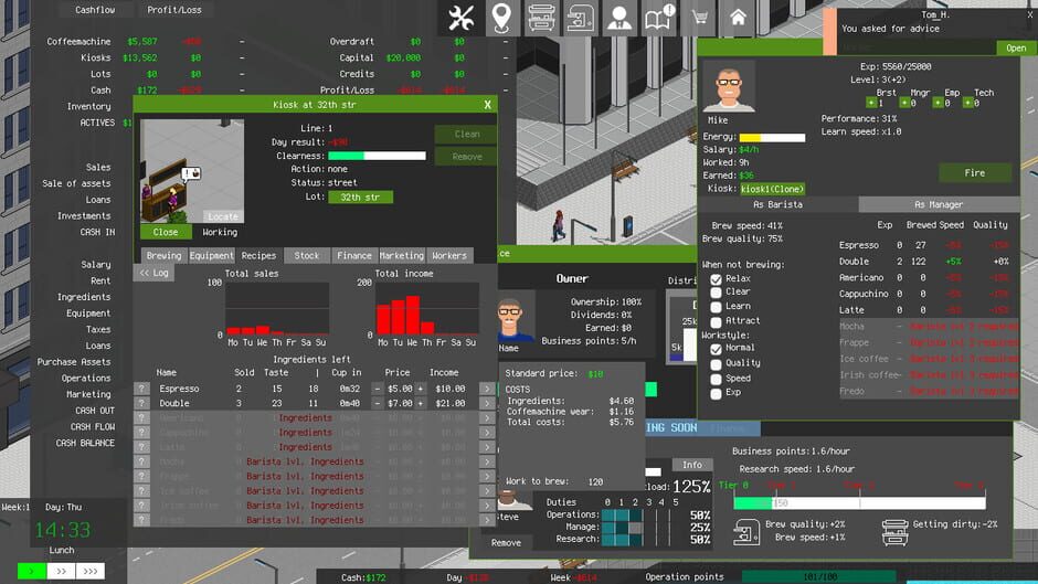CoffeeBiz Tycoon Screenshot