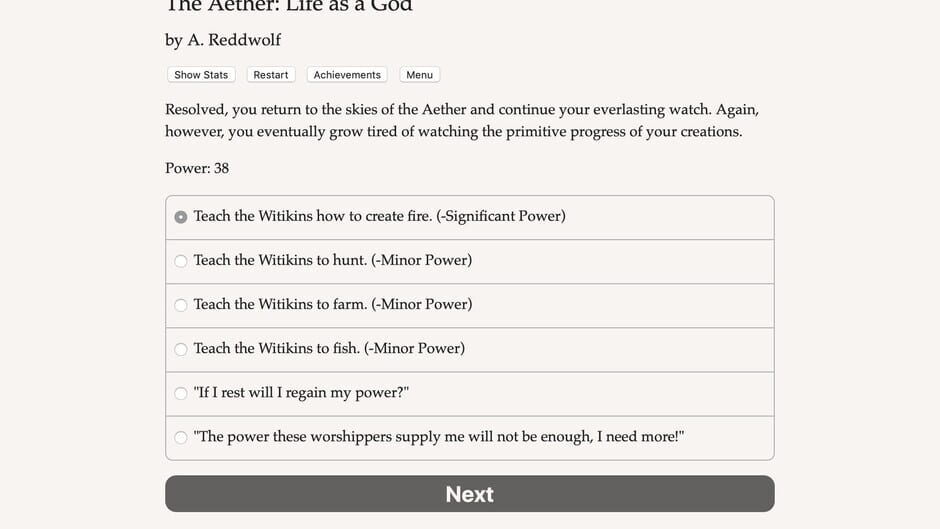 The Aether: Life as a God Screenshot
