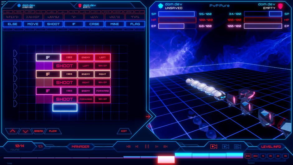 สกรีนช็อตจาก RoboSnakes: Core Wars Legacy (รูปที่ 2)