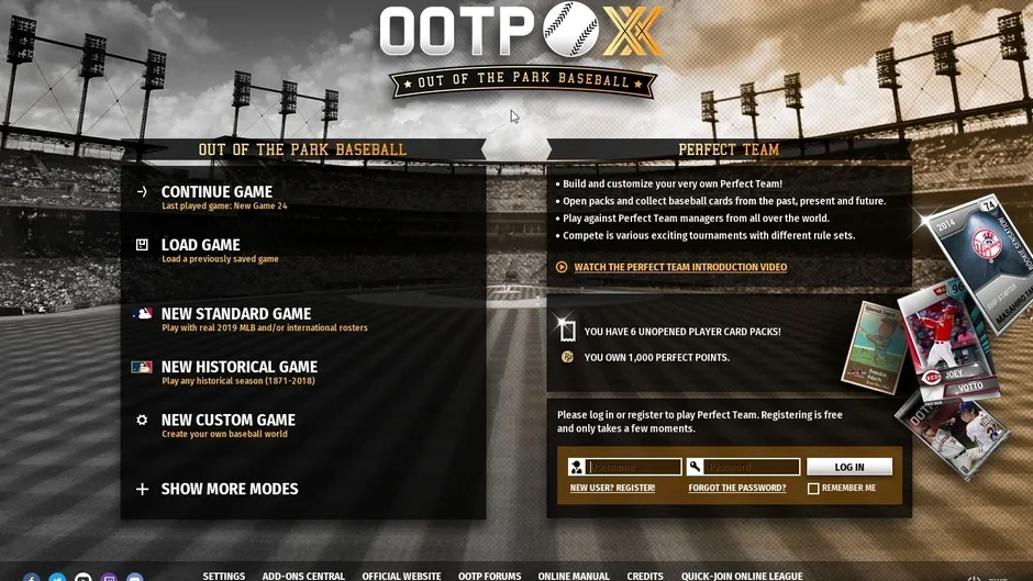 Skärmbild 1 från Out of the Park Baseball 20