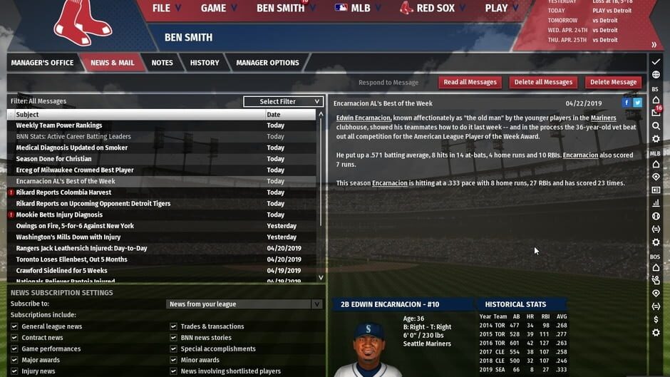 Out of the Park Baseball 20 Screenshot