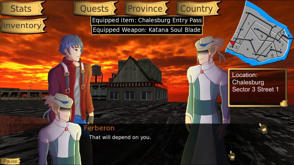 Niara: Rebellion of the King Visual Novel RPG Screenshot