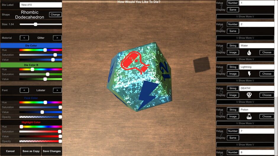 Sophie's Dice Screenshot