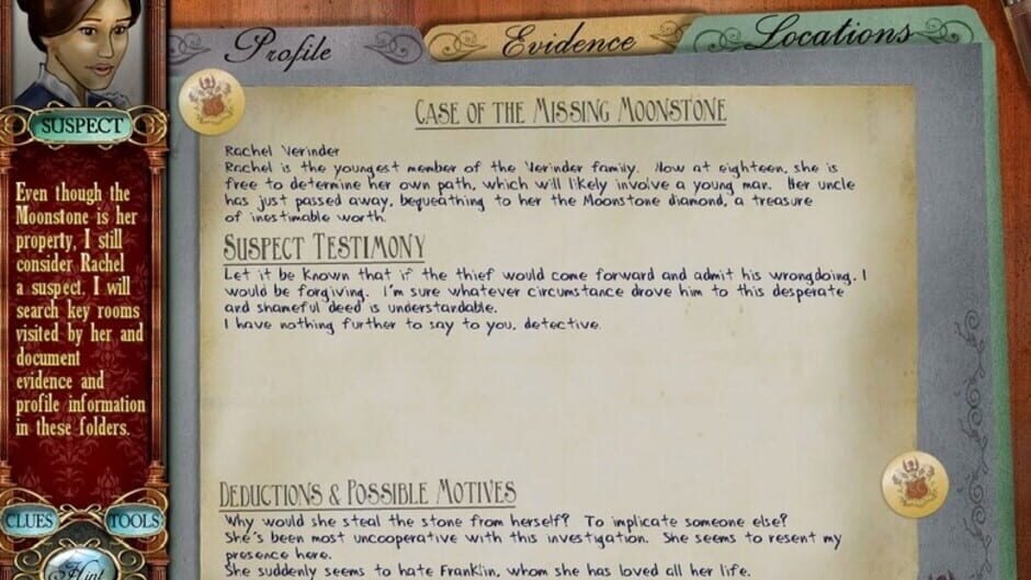 Mystery Masterpiece: The Moonstone Screenshot