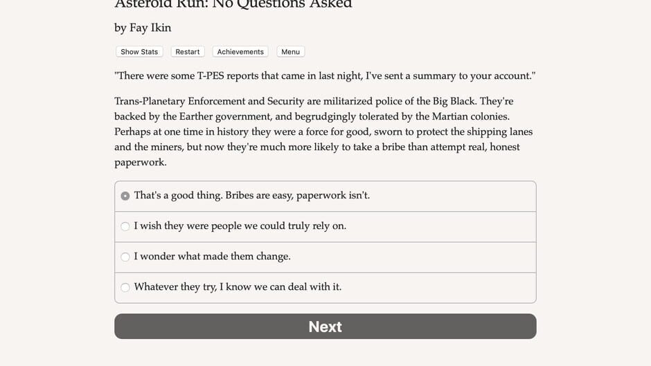 Asteroid Run: No Questions Asked Screenshot