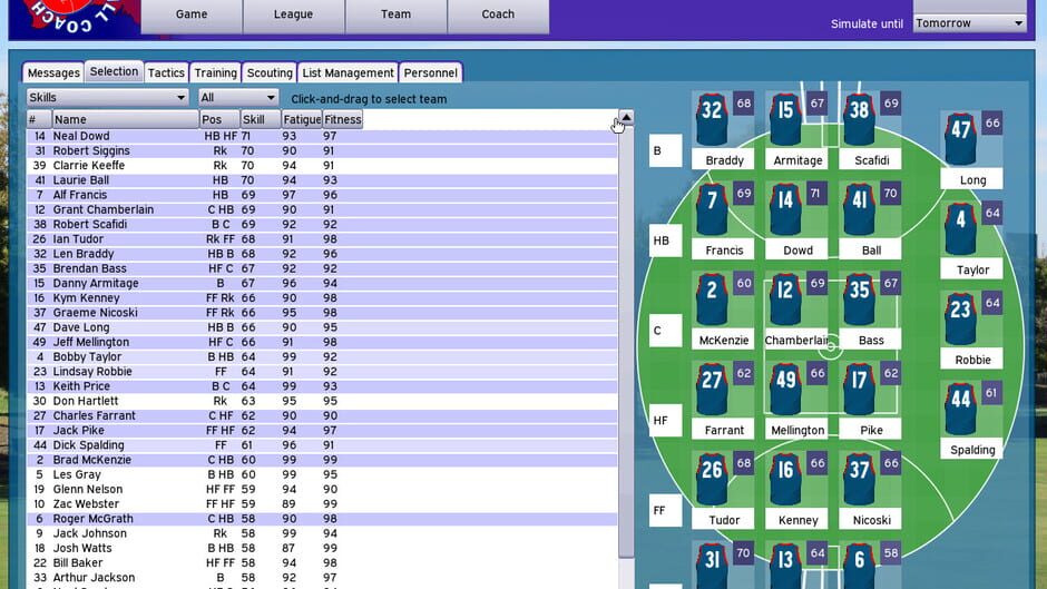 Australian Football Coach 2019 Screenshot