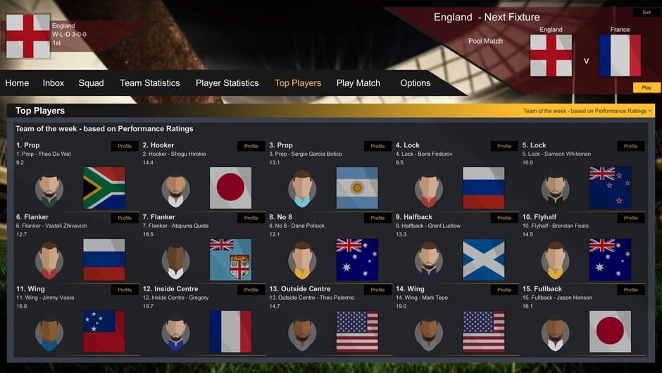 Rugby Champions Screenshot