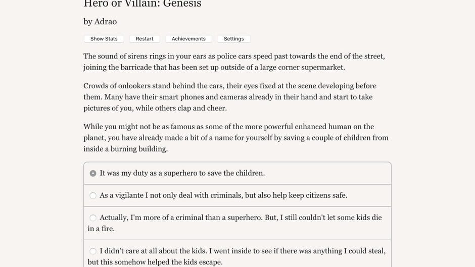 Hero or Villain: Genesis Screenshot