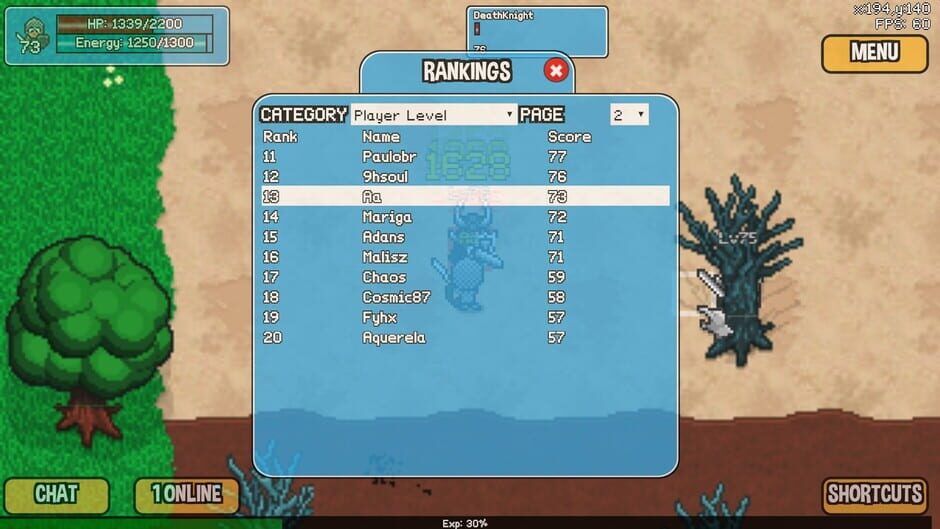 สกรีนช็อตจาก Retro RPG Online 2 (รูปที่ 2)