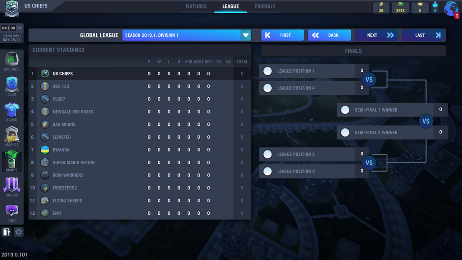 Blackout Rugby Manager Screenshot