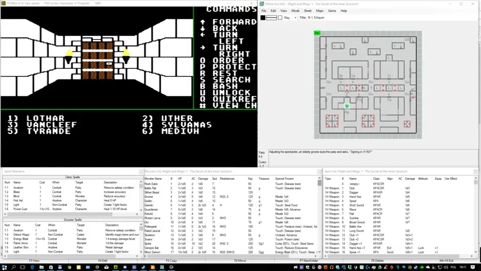 Skärmbild 1 från Might and Magic: Book One - The Secret of the Inner Sanctum