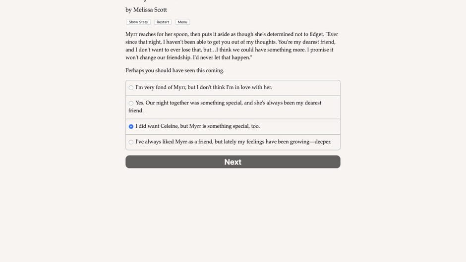 A Player's Heart Screenshot