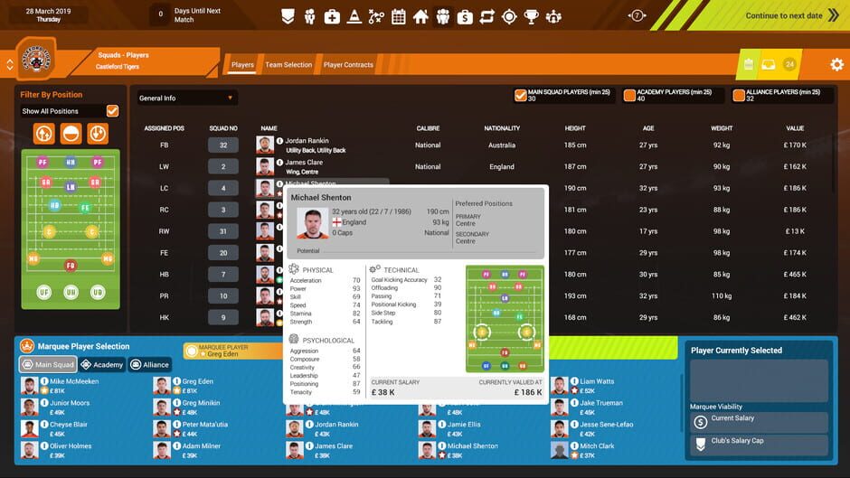 Rugby League Team Manager 3 Screenshot