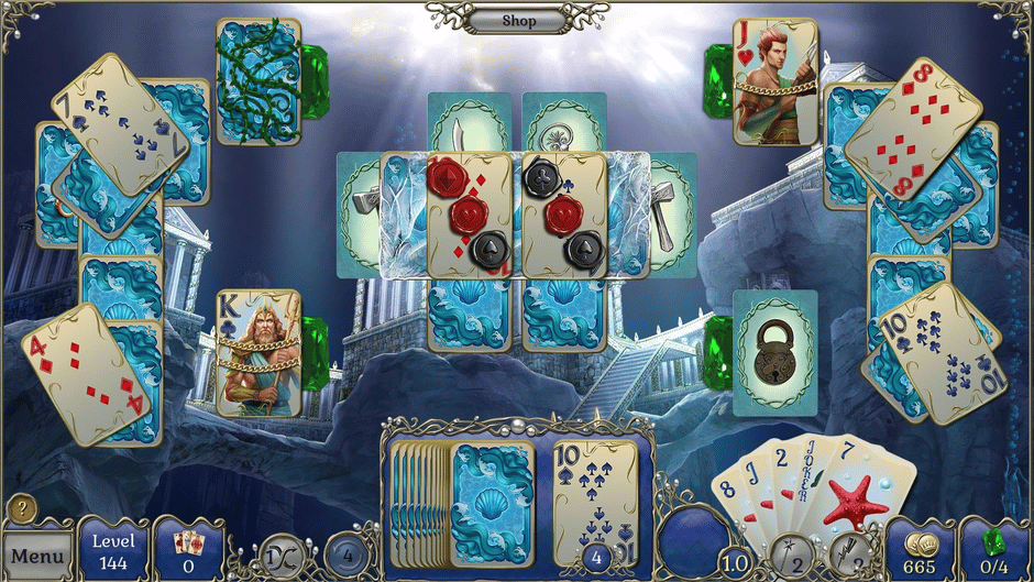 Jewel Match Atlantis Solitaire: Collector's Edition Screenshot