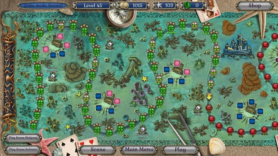 Jewel Match Atlantis Solitaire: Collector's Edition Screenshot