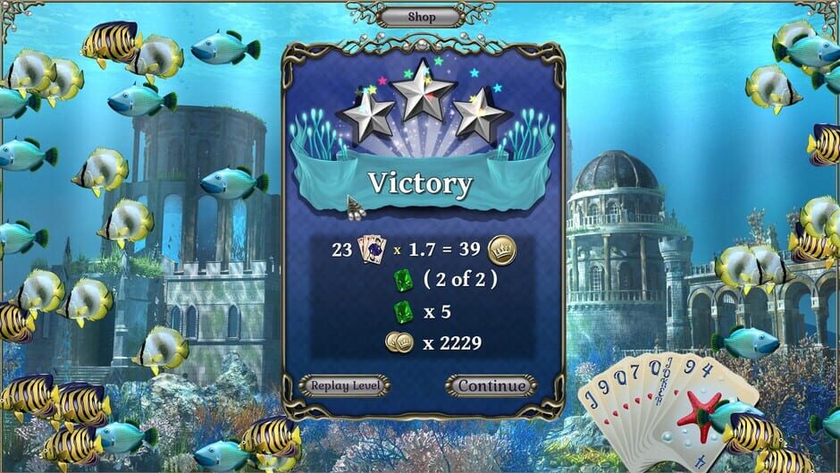 Jewel Match Atlantis Solitaire: Collector's Edition Screenshot