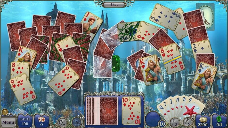 Jewel Match Atlantis Solitaire: Collector's Edition Screenshot