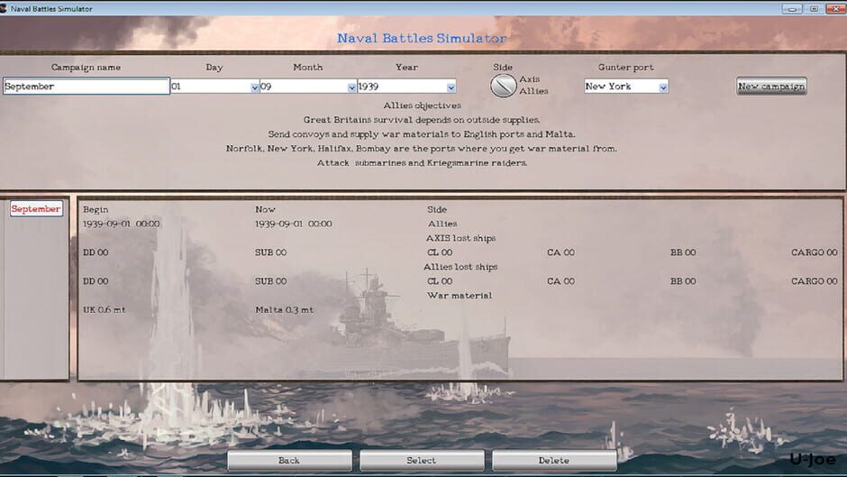 Naval Battles Simulator screenshot