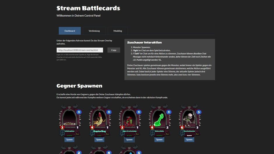 Stream Battlecards Screenshot