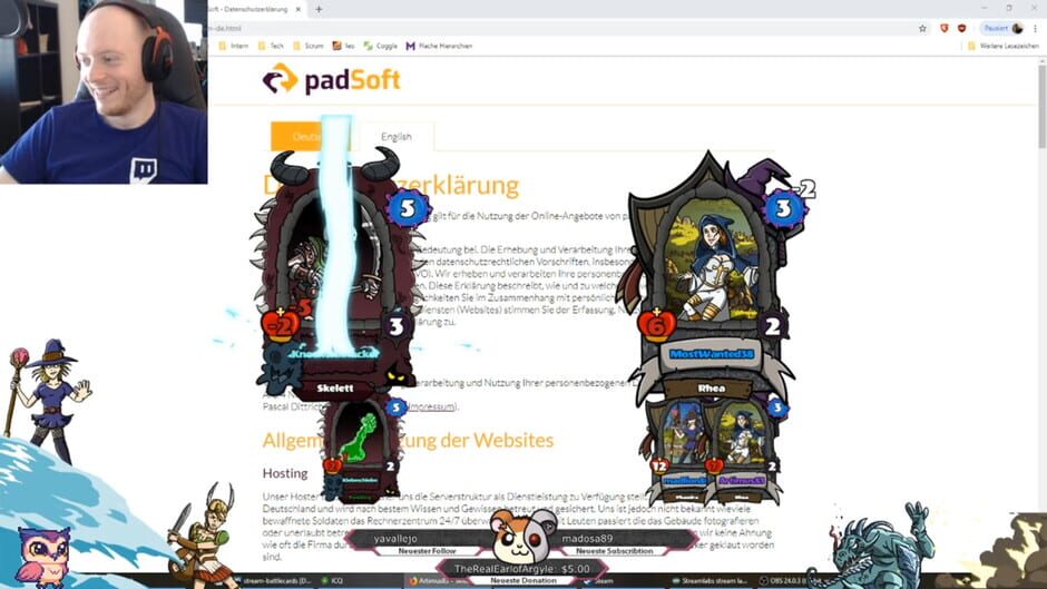 Stream Battlecards Screenshot