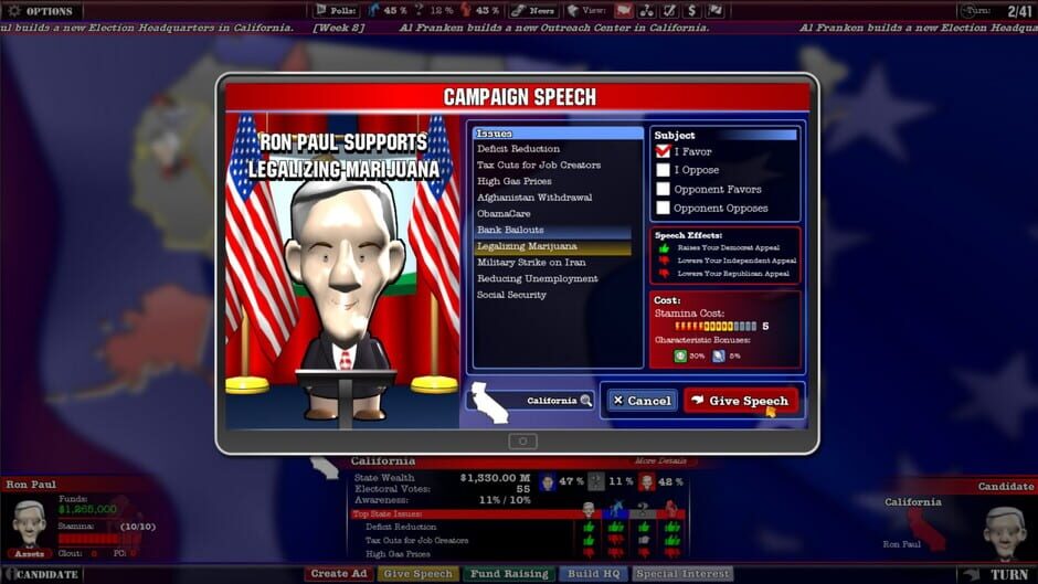 The Political Machine 2012 Screenshot
