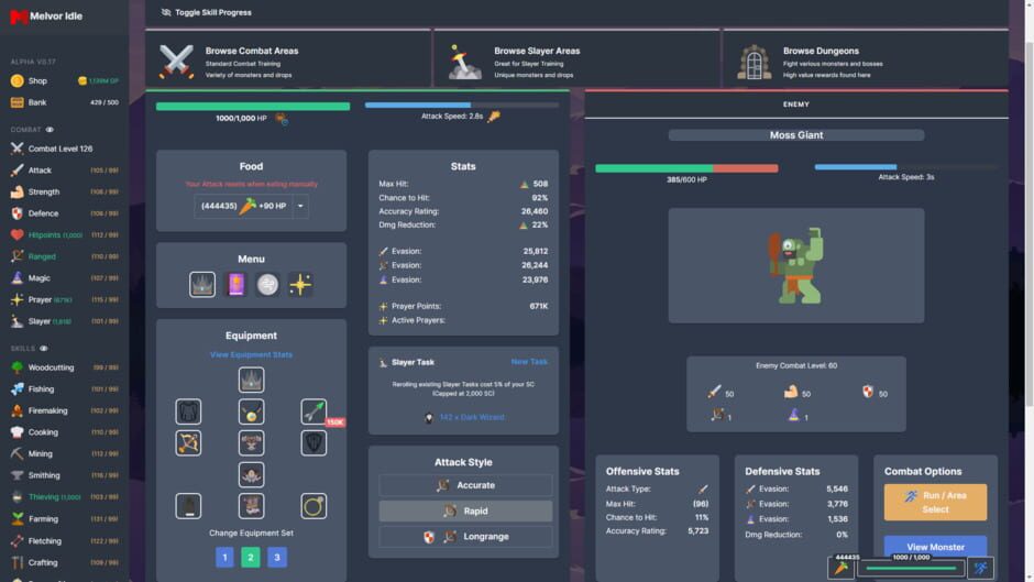 Melvor Idle Screenshot