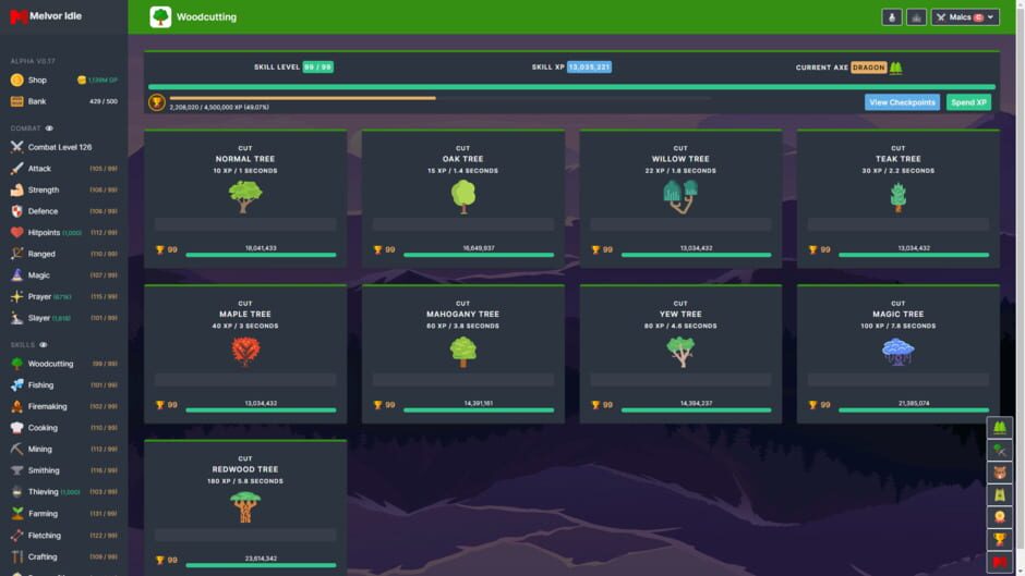 Melvor Idle Screenshot