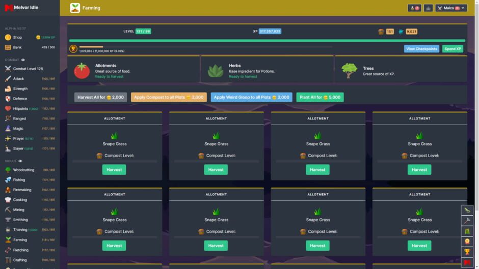 Melvor Idle Screenshot