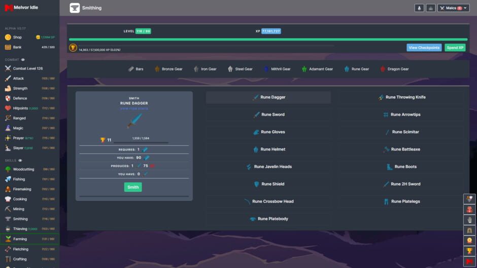 Melvor Idle Screenshot