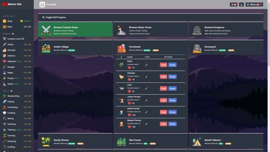 Melvor Idle Screenshot