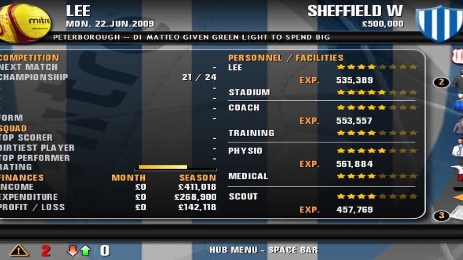 Premier Manager 10 Screenshot