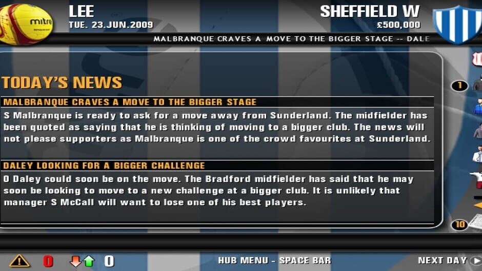 Premier Manager 10 Screenshot