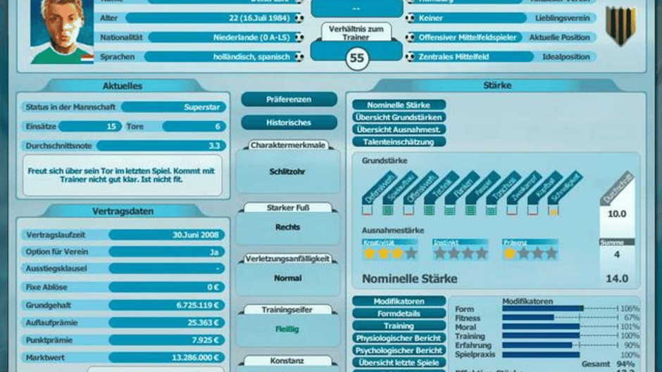 Anstoss 2007 Screenshot