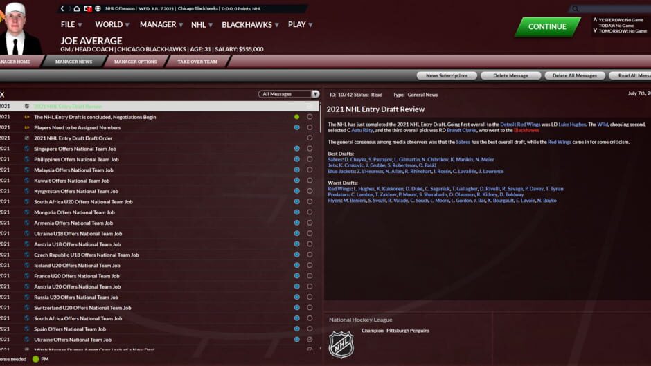 Franchise Hockey Manager 7 Screenshot