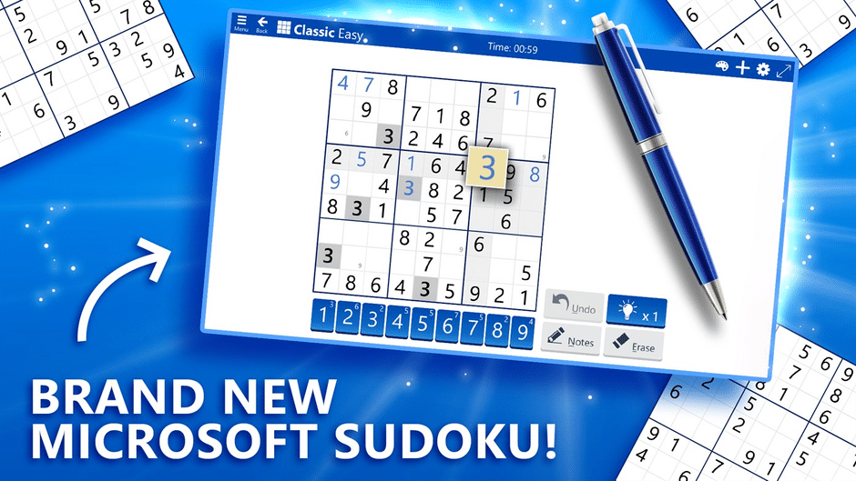 Microsoft Sudoku Screenshot