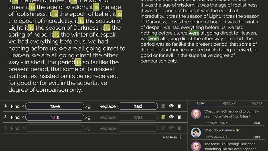 Copy Editor Screenshot
