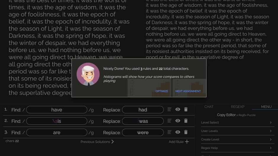 Copy Editor Screenshot