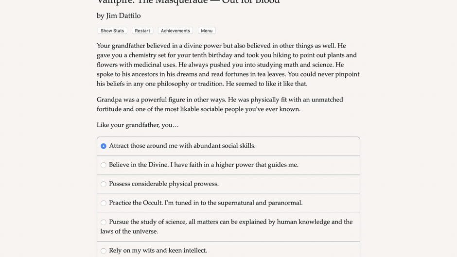 Vampire: The Masquerade - Out for Blood Screenshot