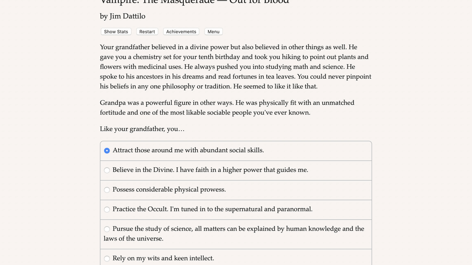 Vampire: The Masquerade - Out for Blood Screenshot