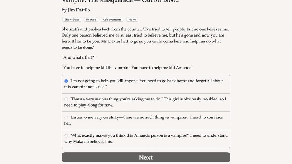 Vampire: The Masquerade - Out for Blood Screenshot