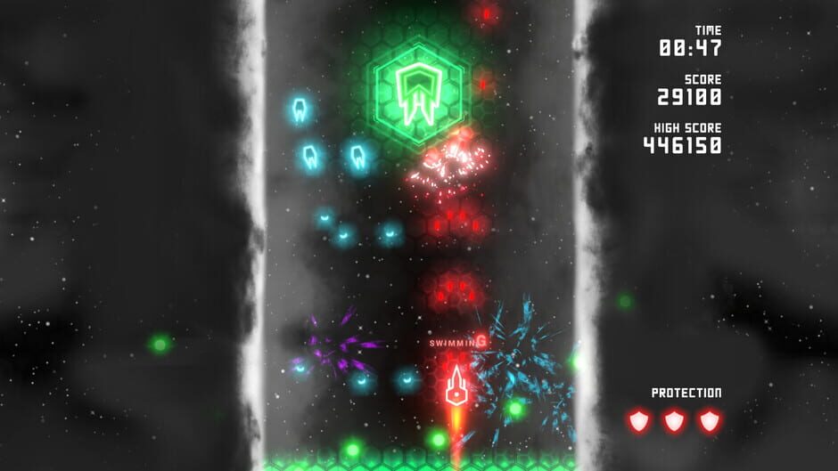 Neon Ships: The Type'em Up Shooter Screenshot