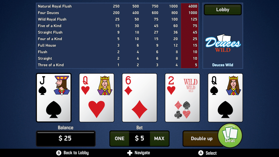 Deuces Wild: Video Poker Screenshot