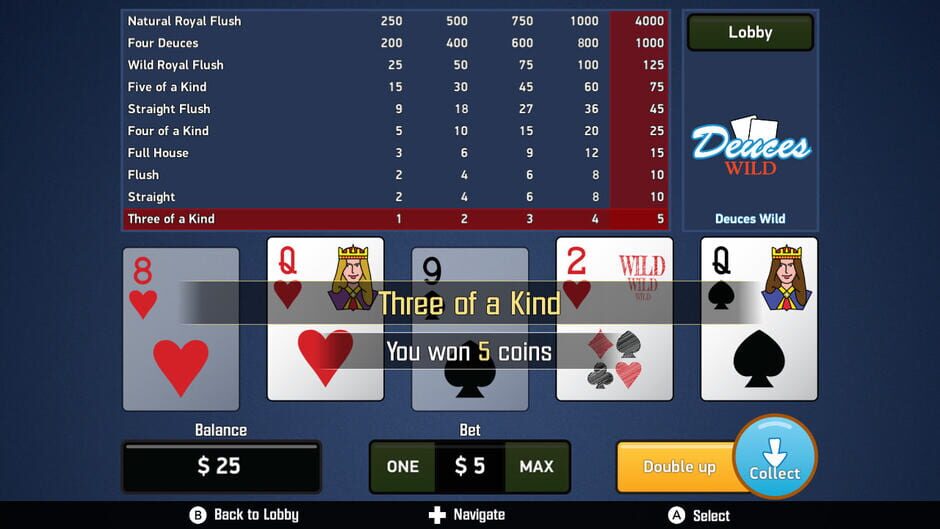 Deuces Wild - Video Poker Screenshot
