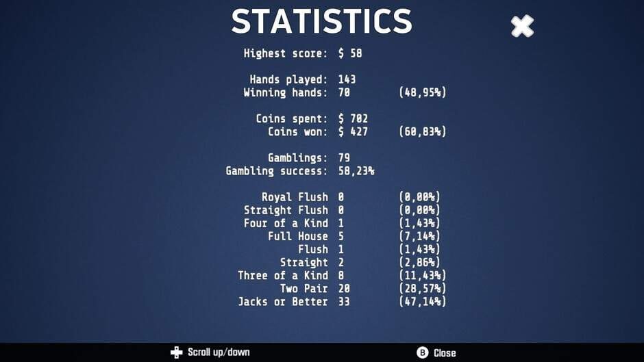 Jacks or Better: Video Poker Screenshot