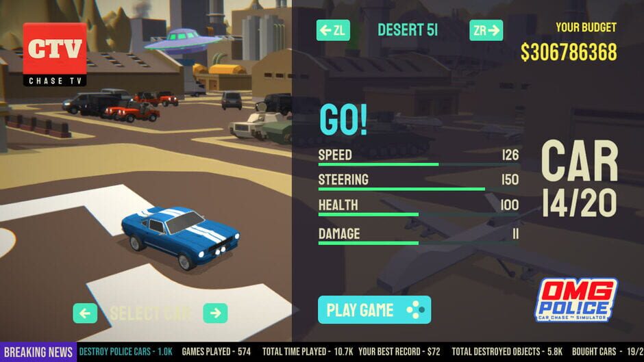 OMG Police: Car Chase TV Simulator Screenshot