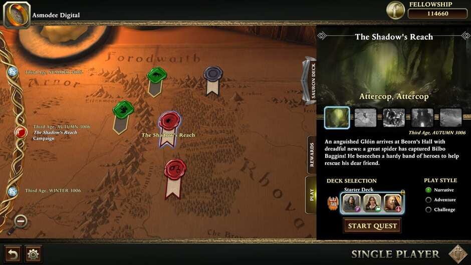 The Lord of the Rings: Adventure Card Game - Definitive Edition Screenshot